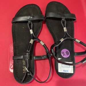 Nine West Sandles. Black worn twice